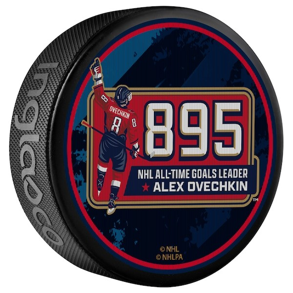 NHL Player Puck All-Time Leading Goal Scorer 895 Lenticular Alex Ovechkin Capitals