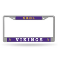 NFL License Plate Frame Chrome Vikings