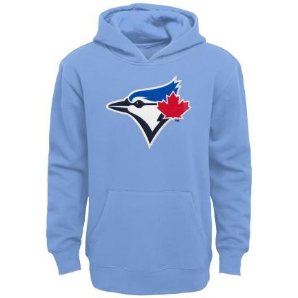 MLB Youth Hoodie Powder Blue Team Logo Blue Jays