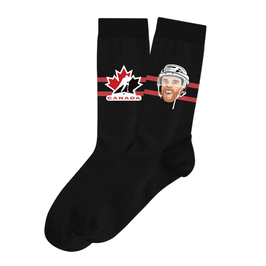 Hockey Canada Player Socks Black Connor Mcdavid Hockey Canada