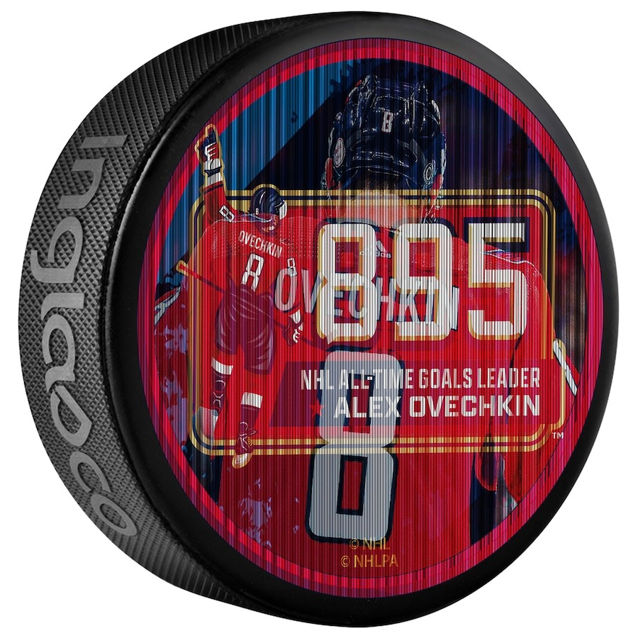 NHL Player Puck All-Time Leading Goal Scorer 895 Lenticular Alex Ovechkin Capitals