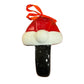 NHL Ornament Glass Puck w/ Santa Hat Maple Leafs