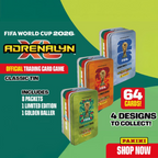 Panini Adrenalyn XL Trading Cards FIFA World Cup 2026 MEGA TIN (66 CARDS + LE & GOLDEN BALLER)