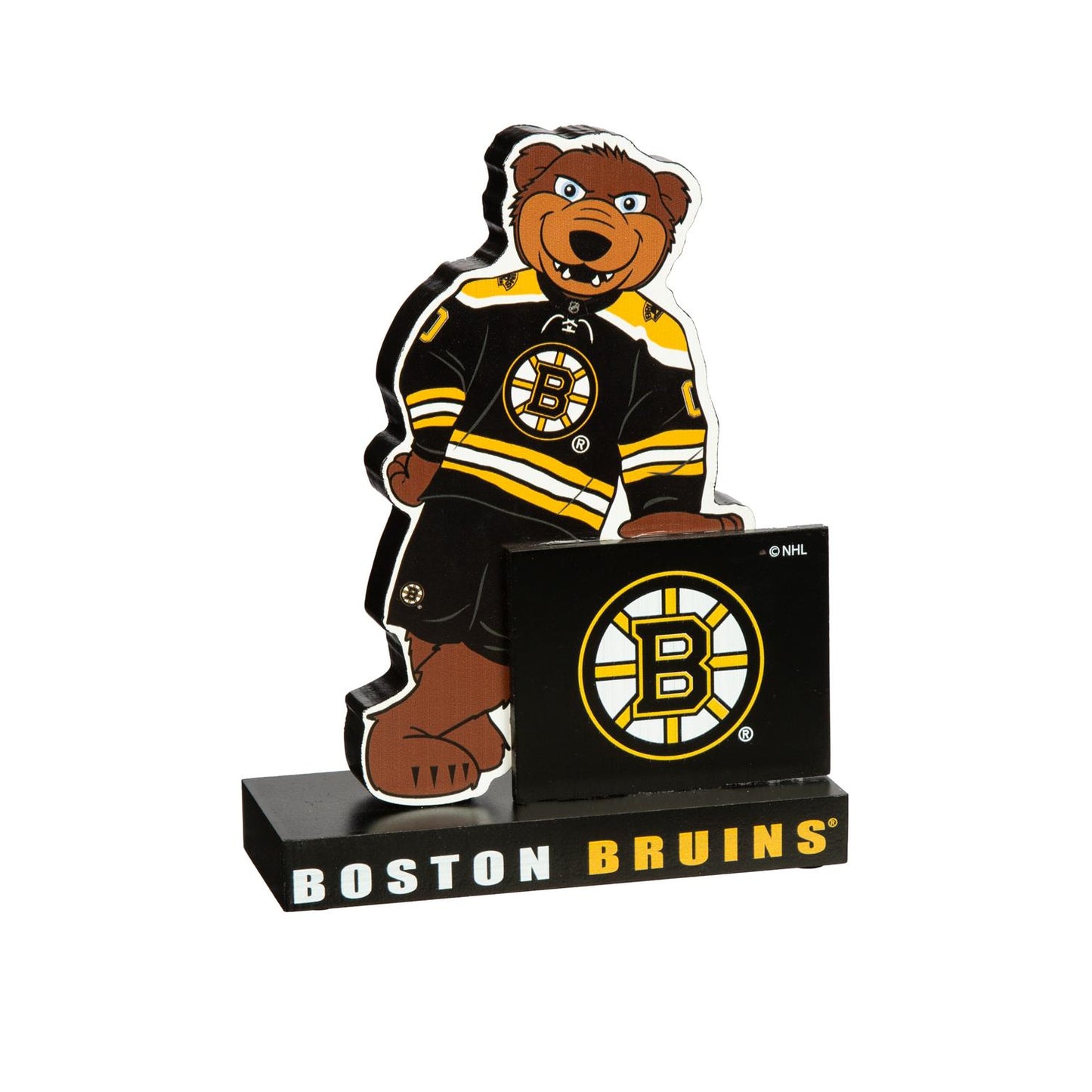 NHL Mascot Statue with Logo Bruins