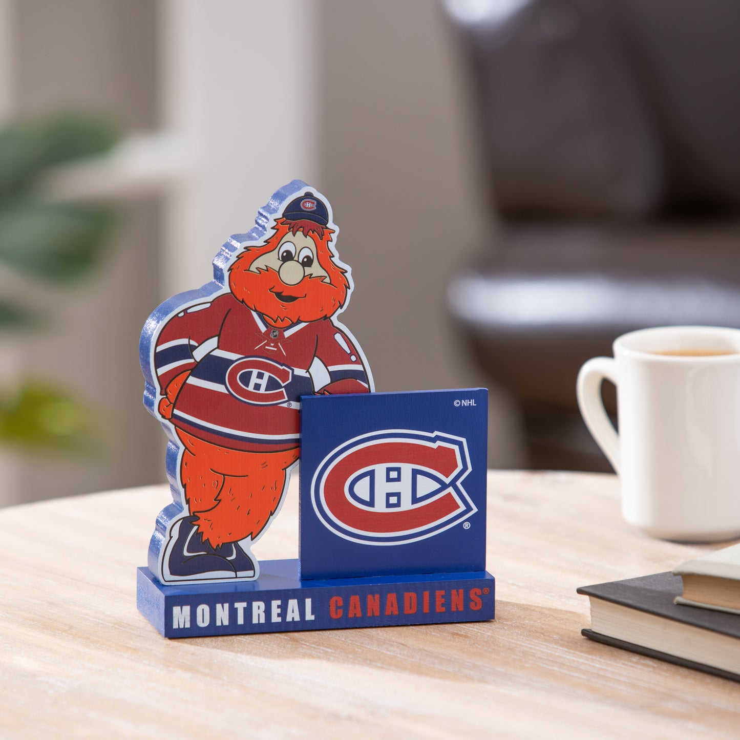 NHL Mascot Statue with Logo Canadiens