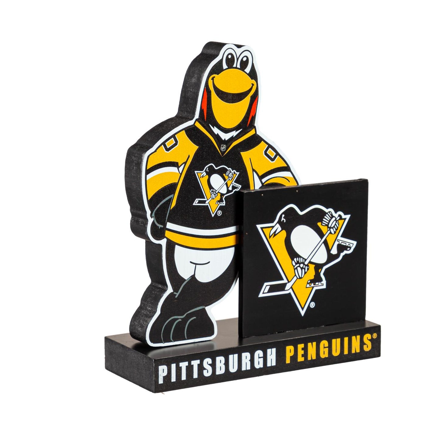 NHL Mascot Statue with Logo Penguins