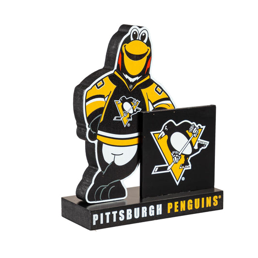 NHL Mascot Statue with Logo Penguins