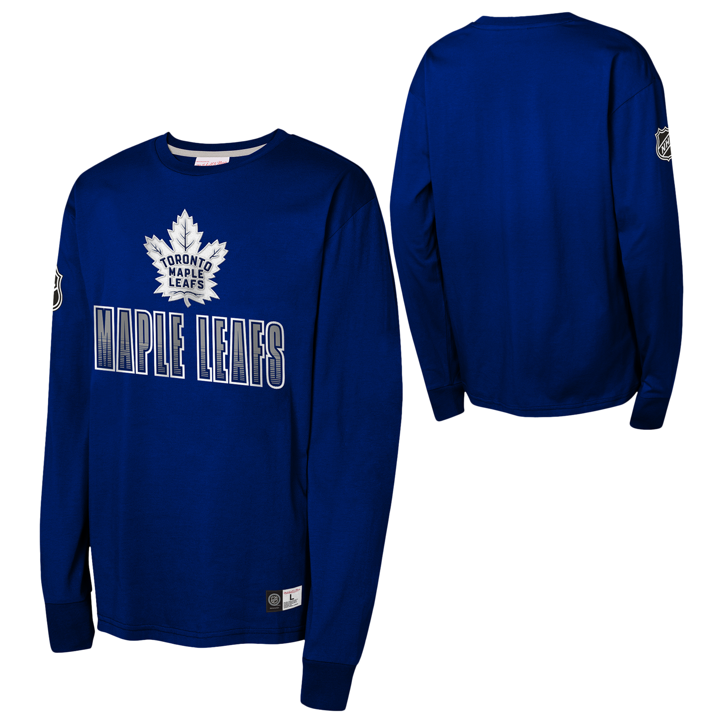 NHL Youth Long Sleeve Shirt All Over Maple Leafs