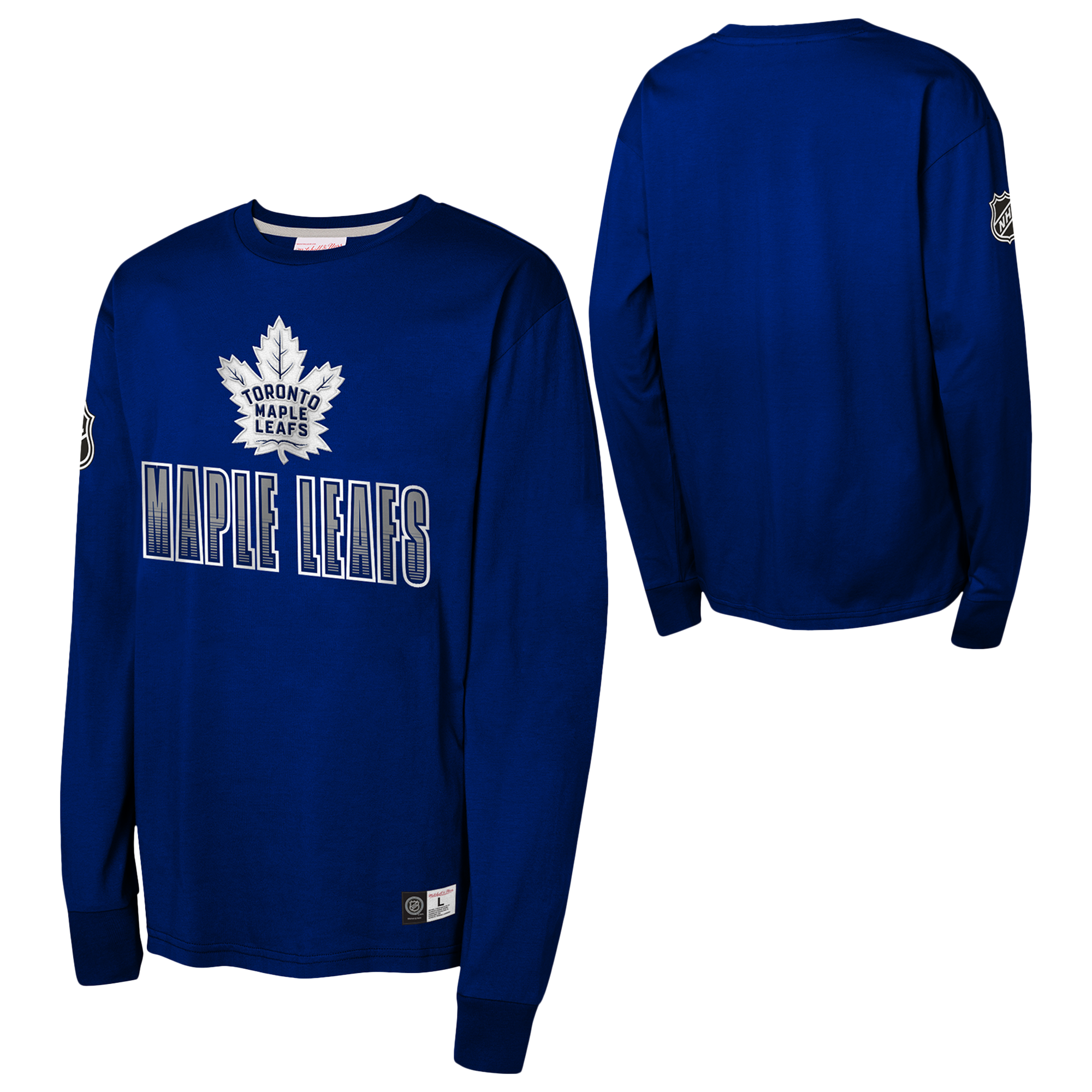 NHL Youth Long Sleeve Shirt All Over Maple Leafs