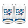 MLB Two-Piece 16oz. Can Glass Set 50th Season Anniversary Blue Jays