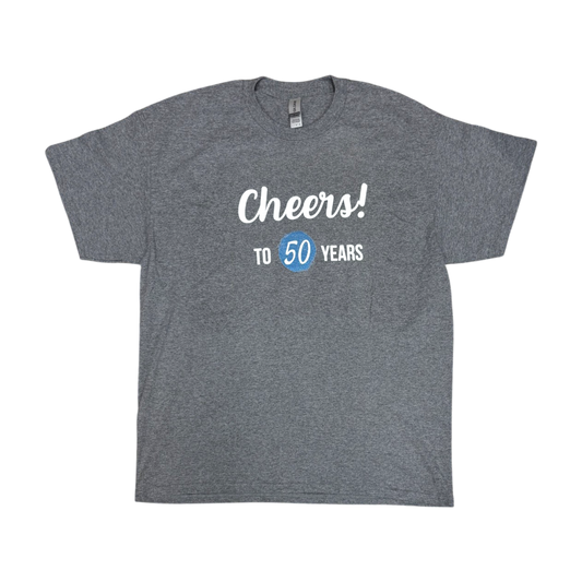 Age T-Shirt Cheers to 50 Years (Gray)