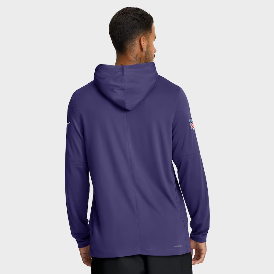 NFL Dri-FIT Long Sleeve Hoodie 2025 Sideline Pure Fury Ravens