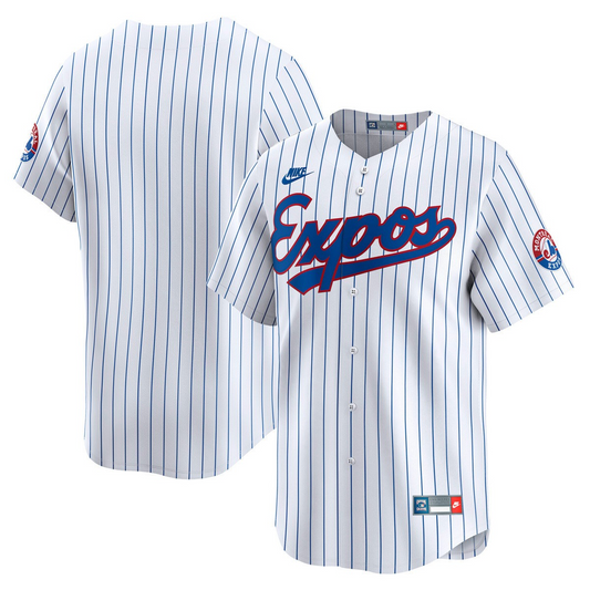 MLB Replica Cooperstown Jersey Blank White Expos