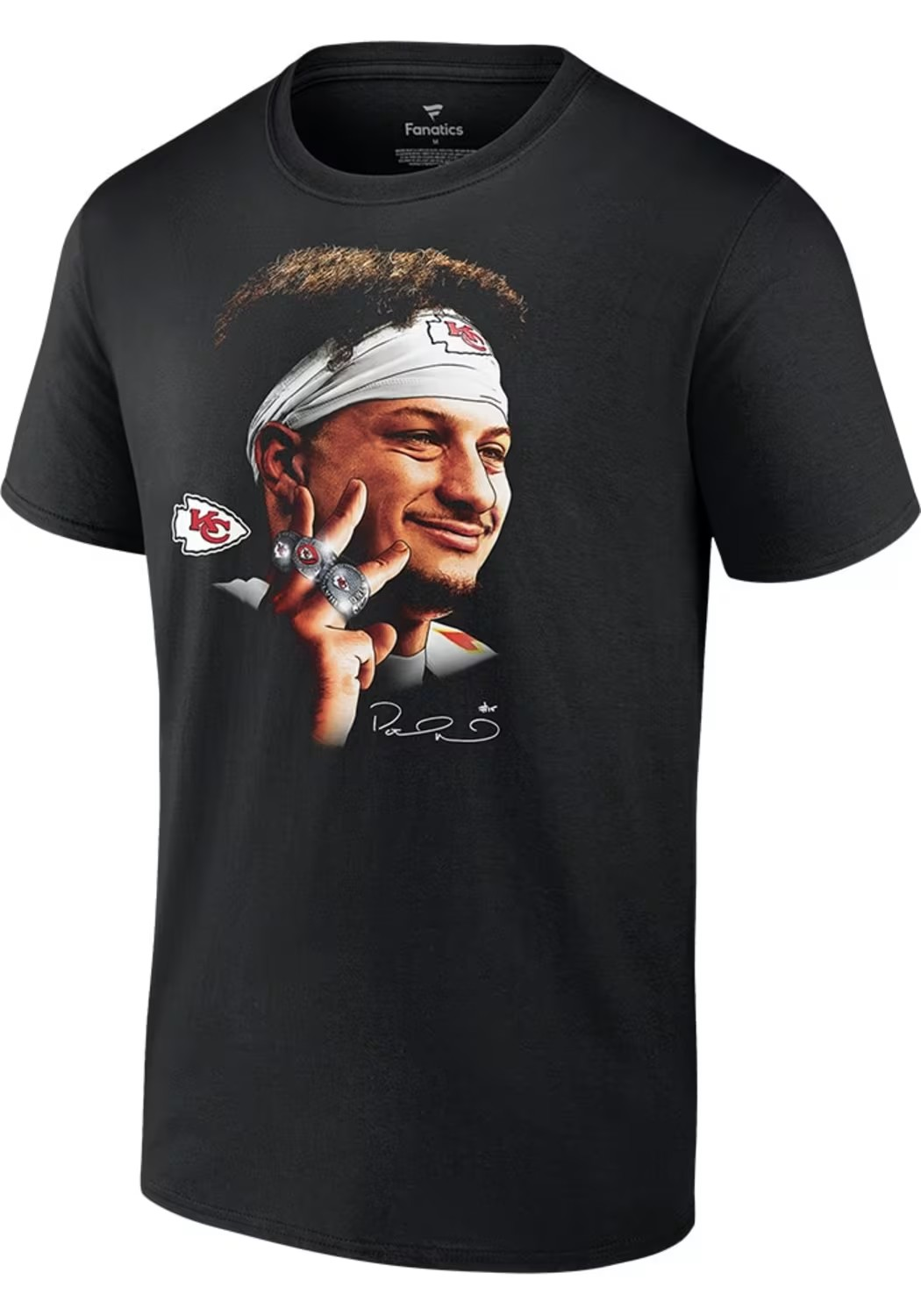 NFL Player T-Shirt 3 Rings Graphic Patrick Mahomes Chiefs
