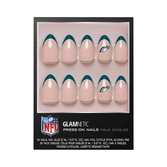 NFL Glamnetic French Tip Press-On Nails Eagles