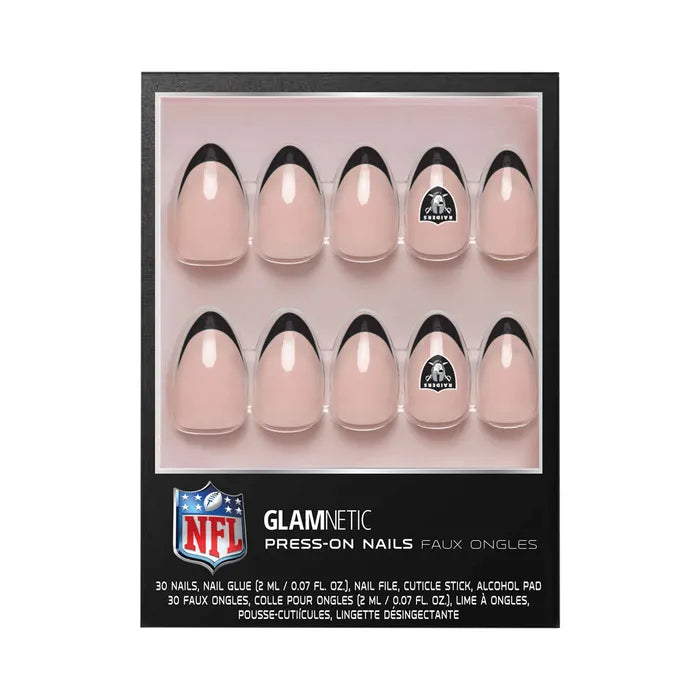 NFL Glamnetic French Tip Press-On Nails Raiders