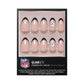 NFL Glamnetic French Tip Press-On Nails Steelers