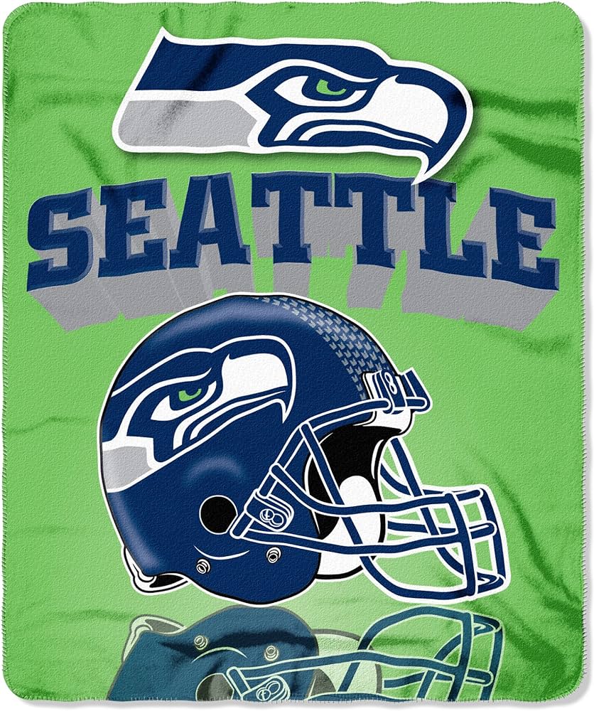 NFL Fleece Throw Grid Iron Seahawks