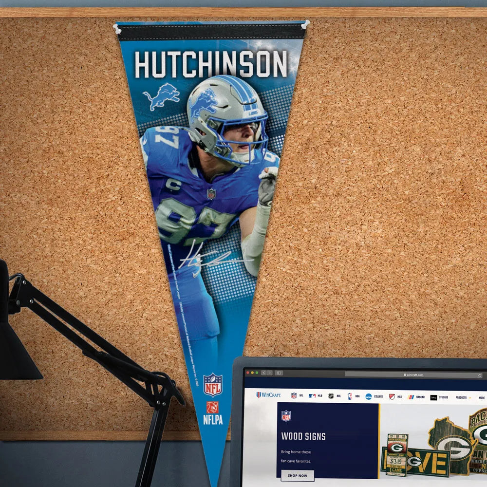 NFL Player Felt Pennant Aidan Hutchinson Lions