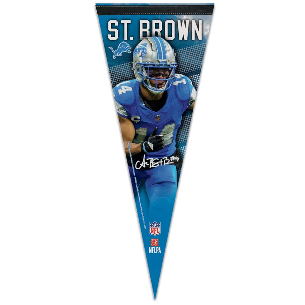 NFL Player Felt Pennant Amon-Ra St. Brown Lions