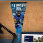 NFL Player Felt Pennant Amon-Ra St. Brown Lions