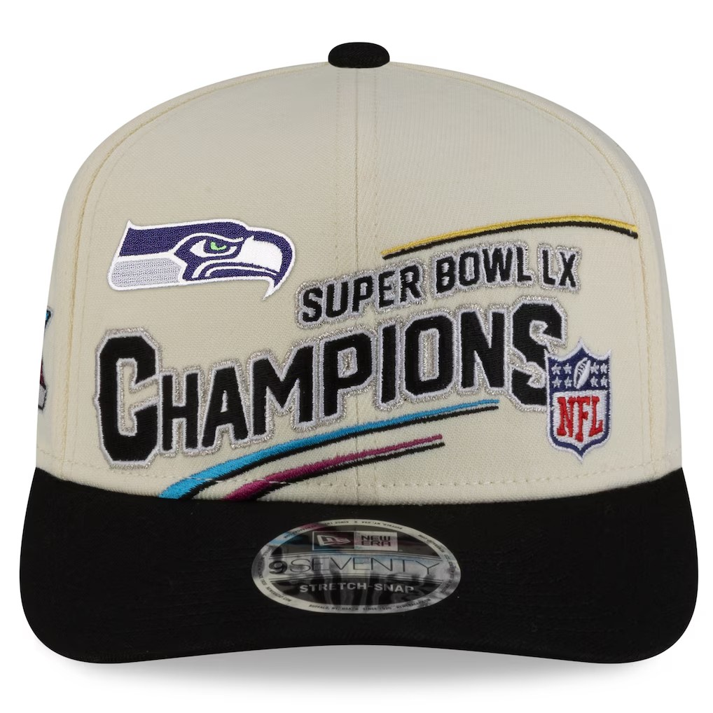 NFL Hat 970 Stretch Snap Locker Room Trophy Super Bowl LX Champions Seahawks