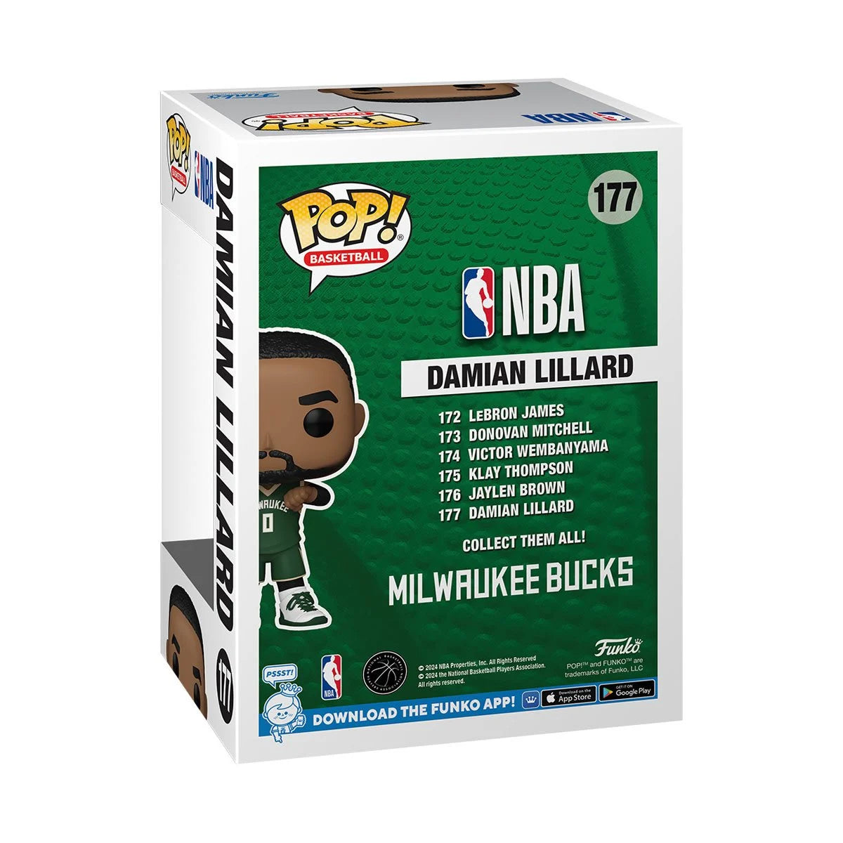 NBA Player Pop! Figure Damian Lillard Bucks #177