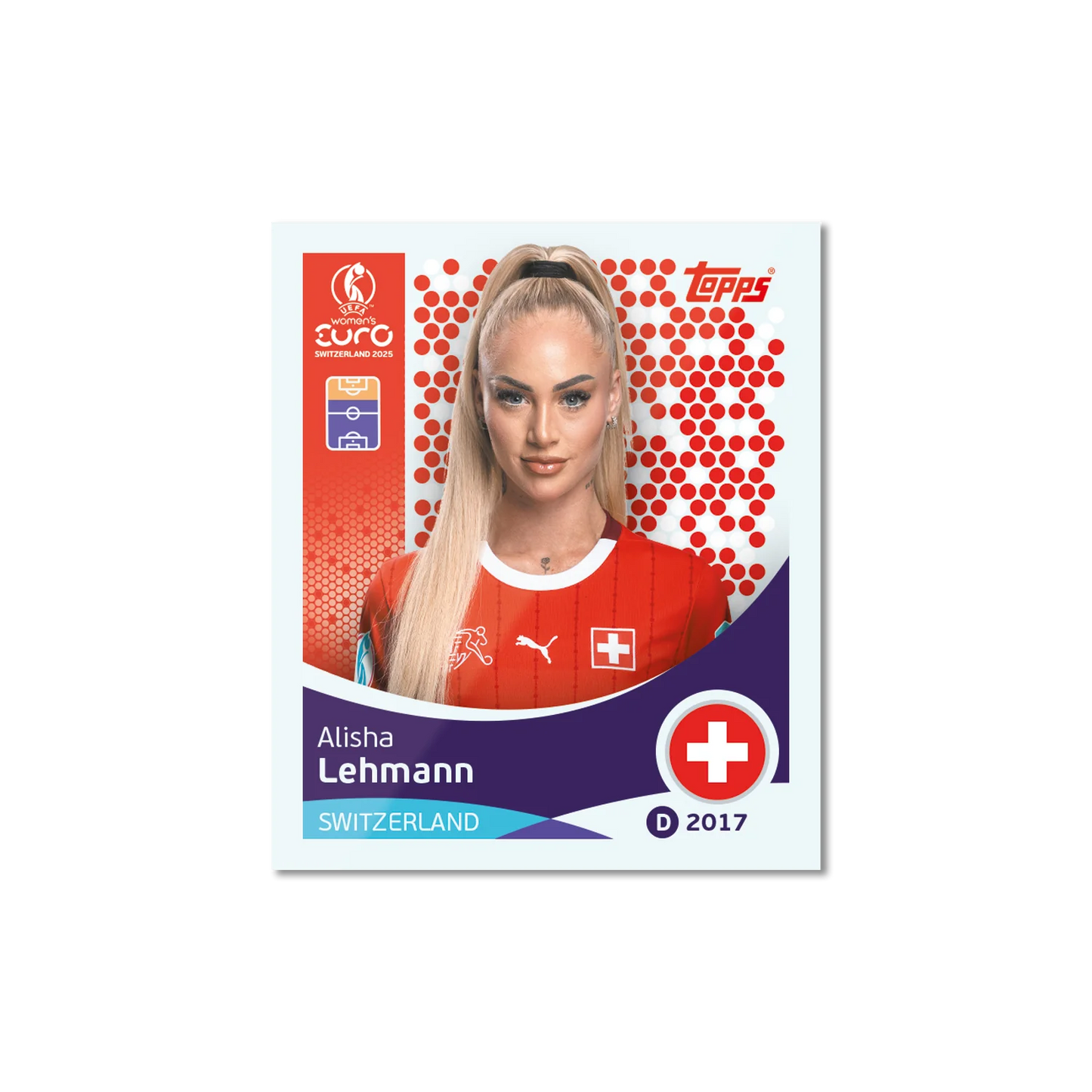 Topps Official Stickers Women's Euro Cup Switzerland 2025 UEFA (Single Pack)