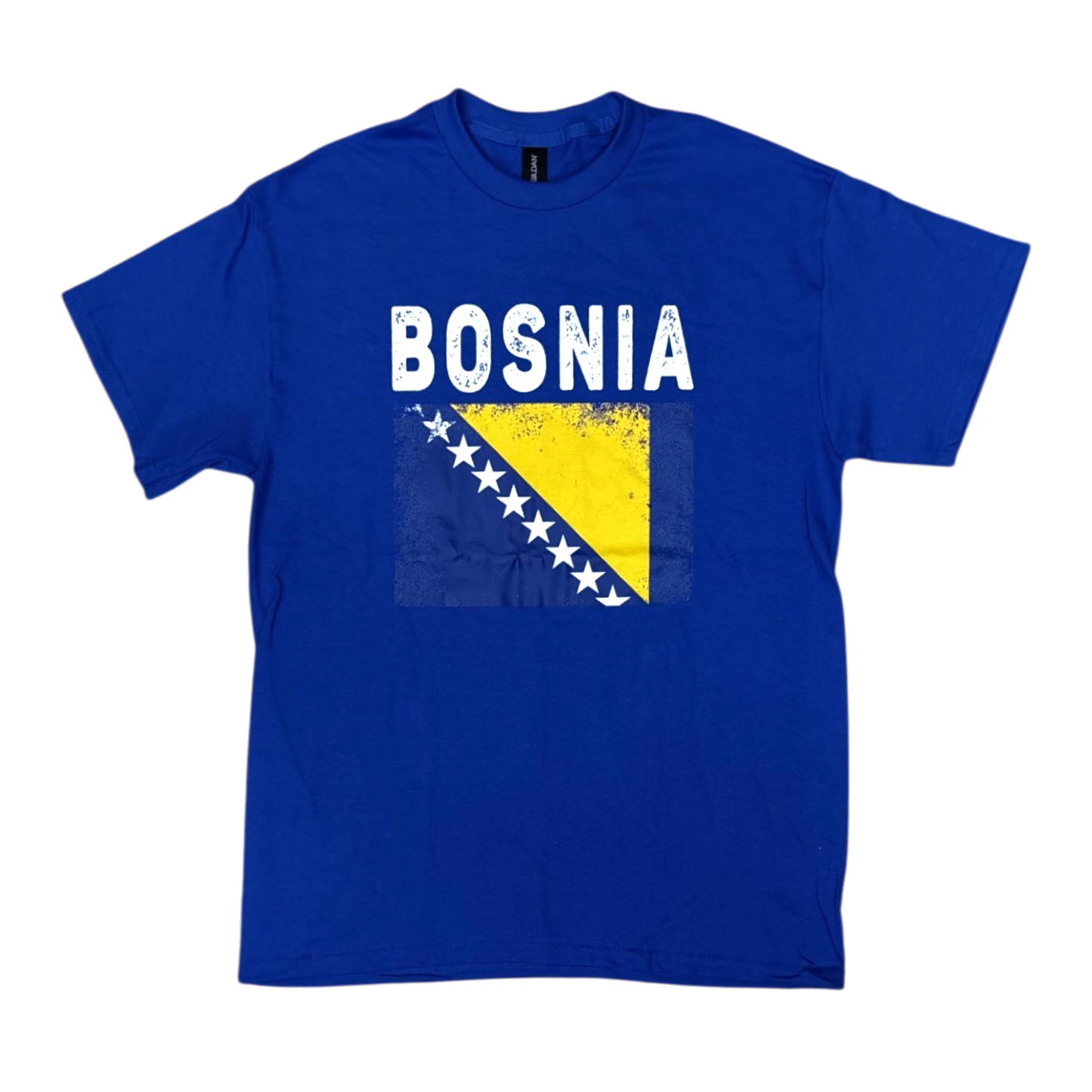 Country T-Shirt Distressed Flag Bosnia