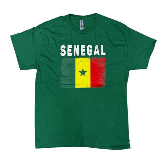 Country T-Shirt Distressed Flag Senegal