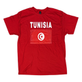 Country T-Shirt Distressed Flag Tunisia (Red)