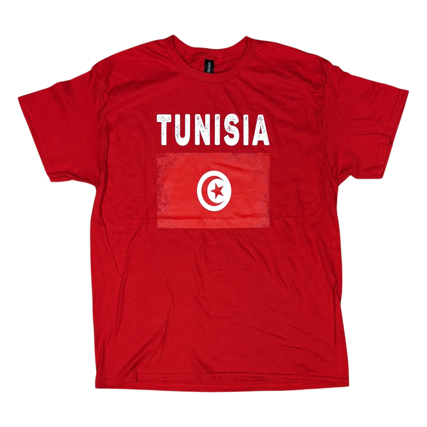 Country T-Shirt Distressed Flag Tunisia