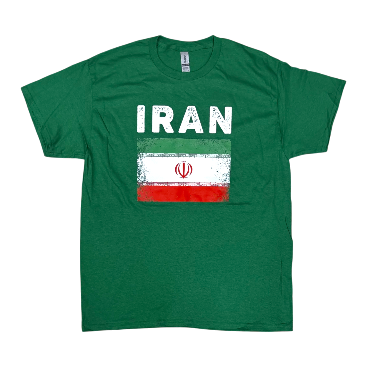Country T-Shirt Distressed Flag Iran