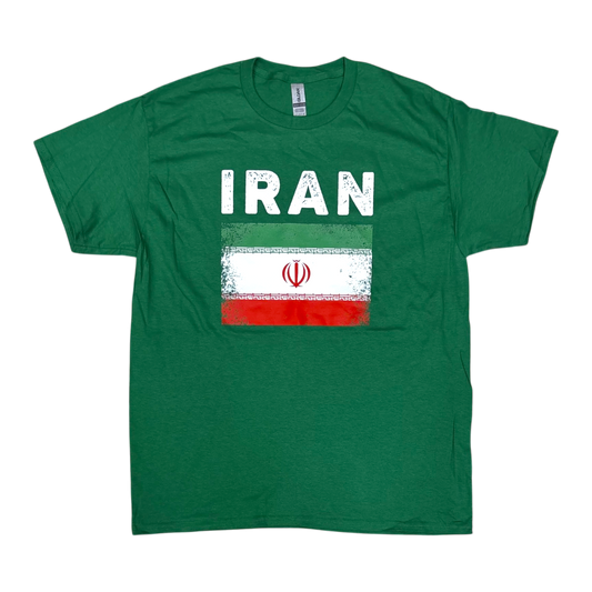 Country T-Shirt Distressed Flag Iran