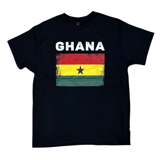 Country T-Shirt Distressed Flag Ghana