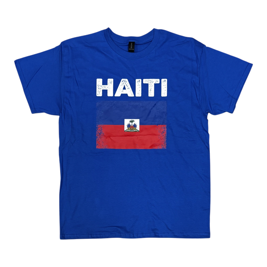 Country T-Shirt Distressed Flag Haiti