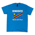 Country T-Shirt Distressed Flag Democratic Republic of the Congo (Light Blue)