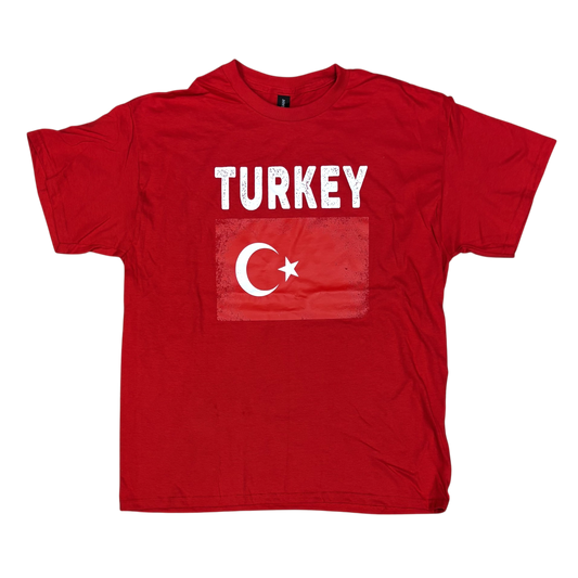 Country T-Shirt Distressed Flag Turkey