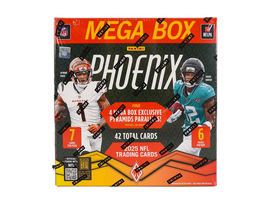 NFL Panini Phoenix Football Trading Cards 2025 Mega Box