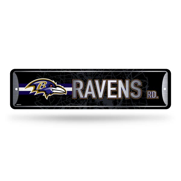 NFL Metal Street Sign 4" x 15 Ravens