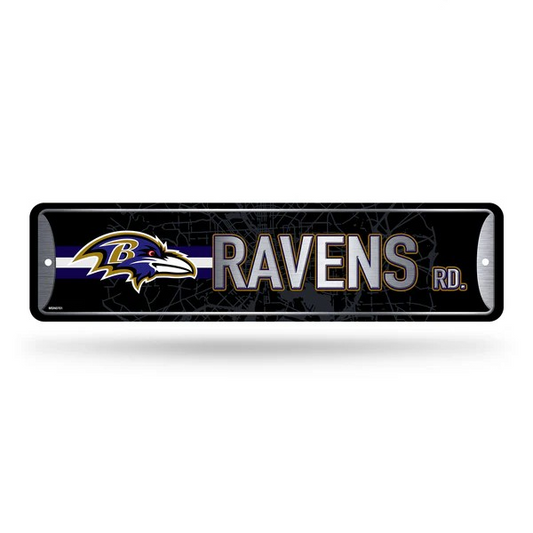 NFL Metal Street Sign 4" x 15 Ravens