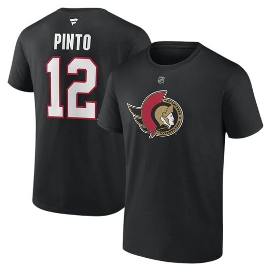 NHL Player T-Shirt Authentic Stack Shane Pinto Senators