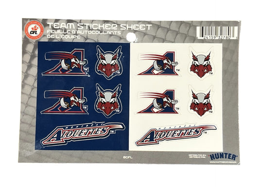 CFL Team Sticker Sheet Alouettes (2000-2018 Logo)