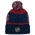 NHL Youth Knit Hat Puck Pattern Cuff Canadiens