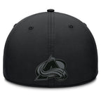 NHL Hat Structured Stretch Authentic Pro Road Tonal Black Avalanche
