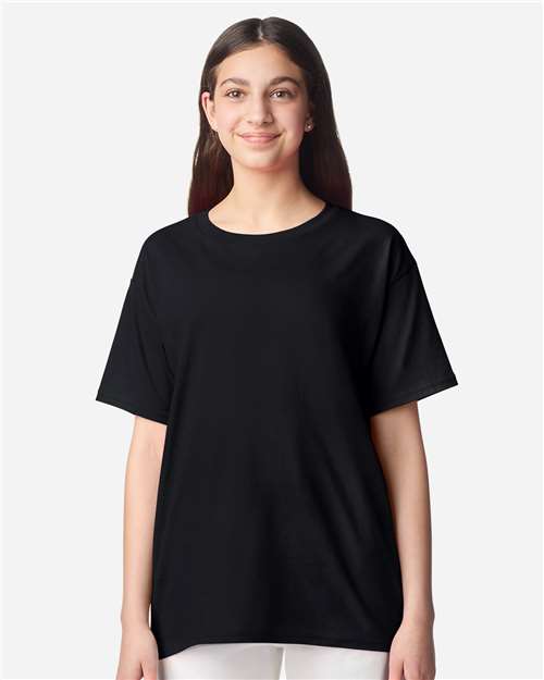 Gildan Blank Youth T-Shirt Light Cotton 3000B (Black)