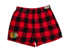 NHL PJ Shorts Buffalo Plaid Blackhawks