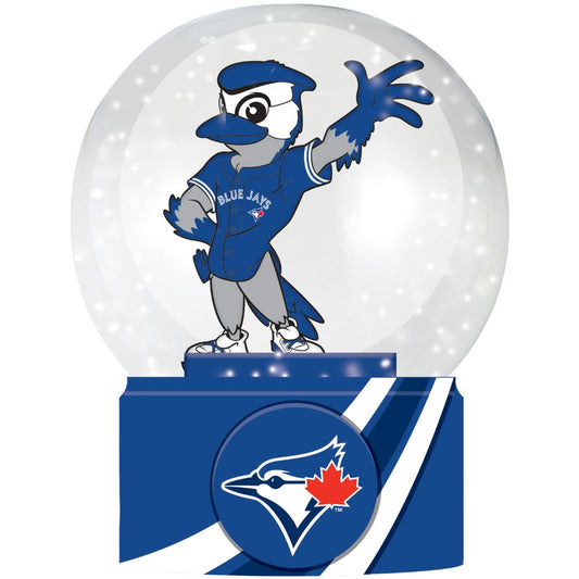 MLB Glass Tabletop Water Globe Blue Jays