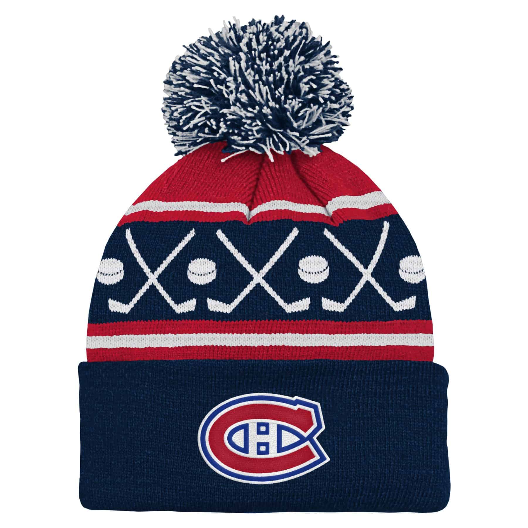 NHL Infant Knit Hat Face-Off Cuff Pom Canadiens