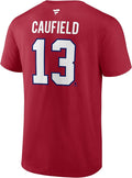 NHL Player T-Shirt Authentic Stack Cole Caufield Canadiens (Red)